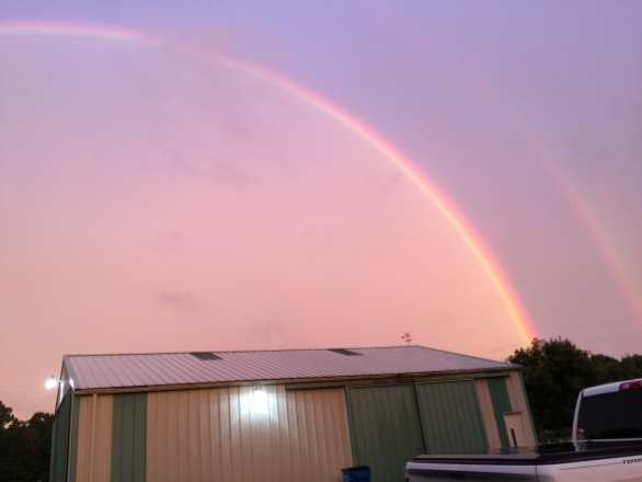 Rainbow over the barn
