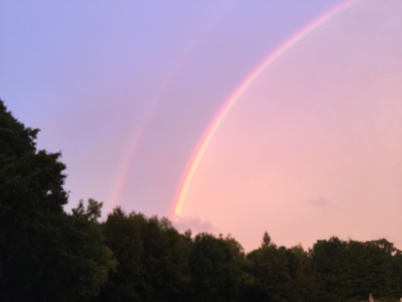 Double rainbow after a rough summer storm